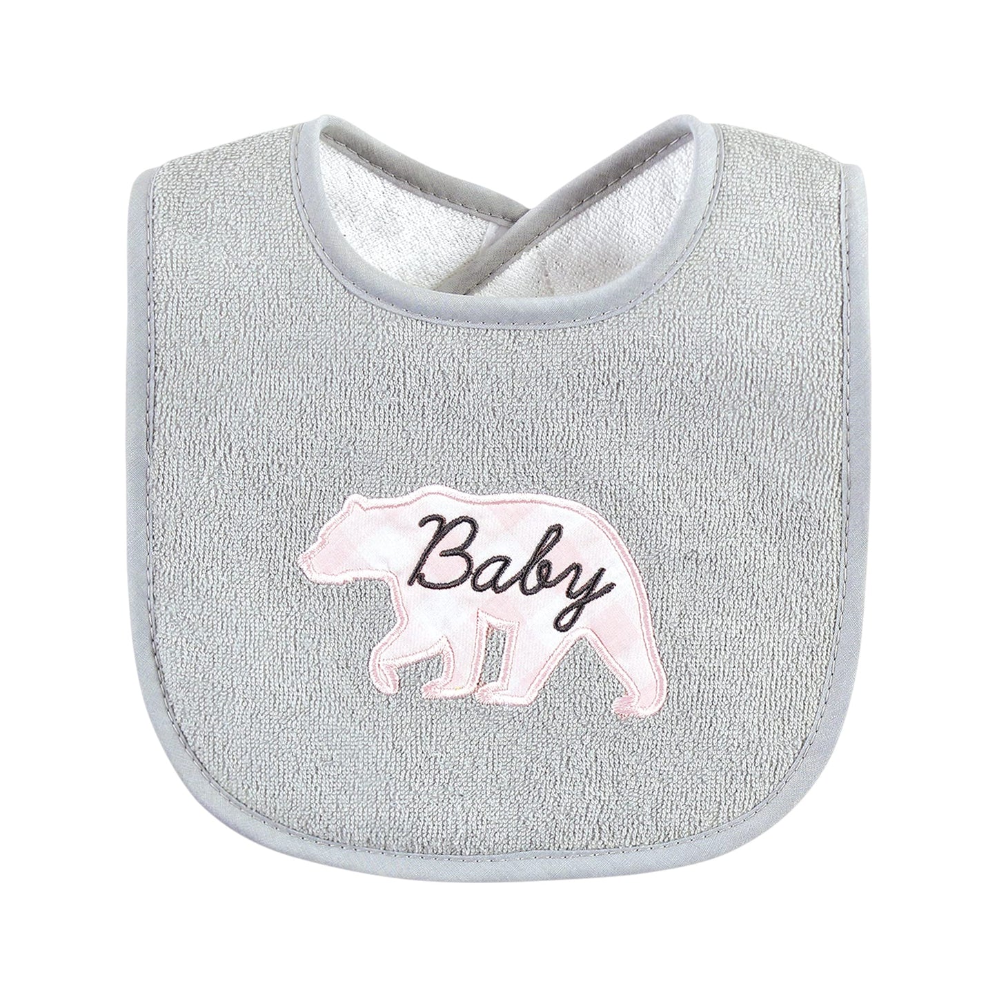 Hudson Baby Baberos unisex de rizo de algodón para bebé con relleno de fibra, oso de alce para niña, talla única