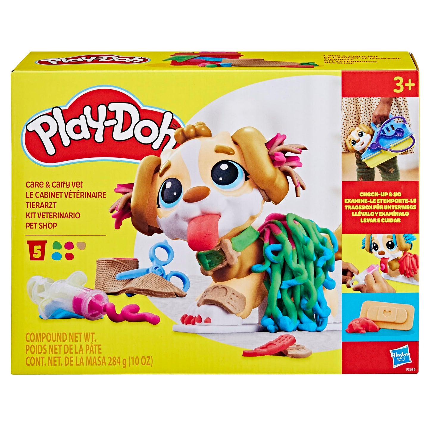 Hasbro Play-Doh Kit Veterinario Kit de Manualidades con Cachorro de Juguete, 10 Herramientas y 5 Colores para niños y niñas a Partir de los 3 años