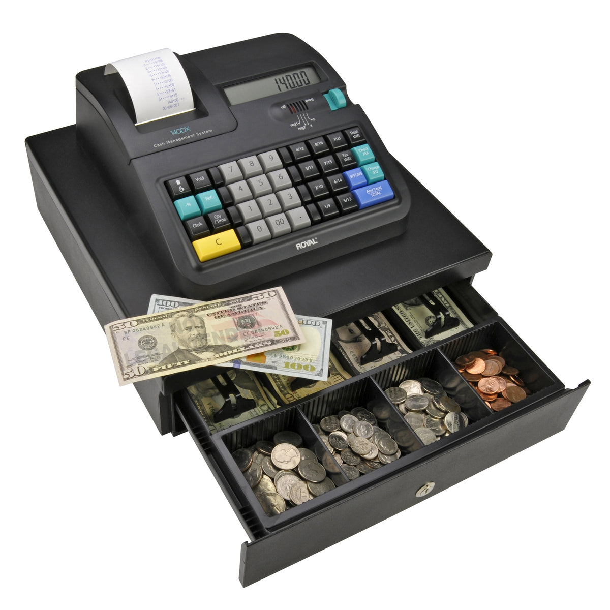 Caja Registradora Electrónica Royal Negra 140DX