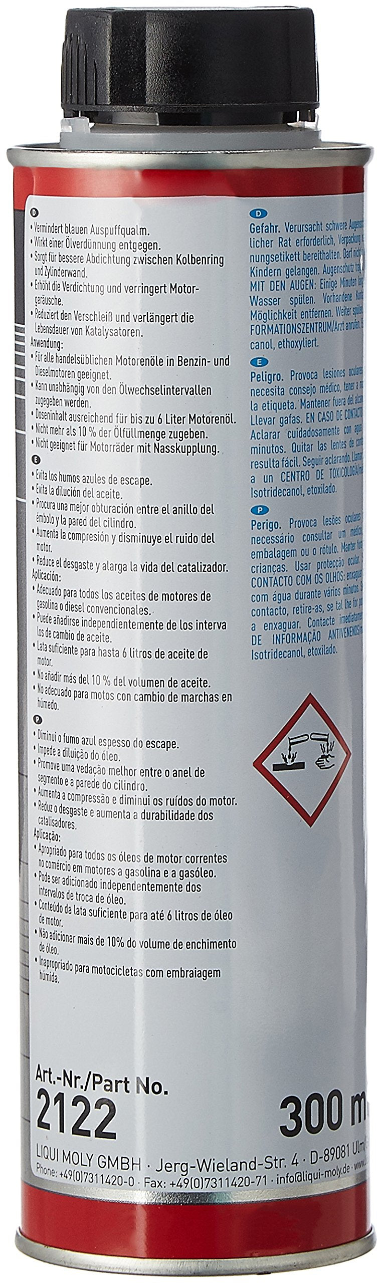 LIQUI MOLY Oil Smoke Stop | 300 ml | Aditivo de aceite | SKU: 2122