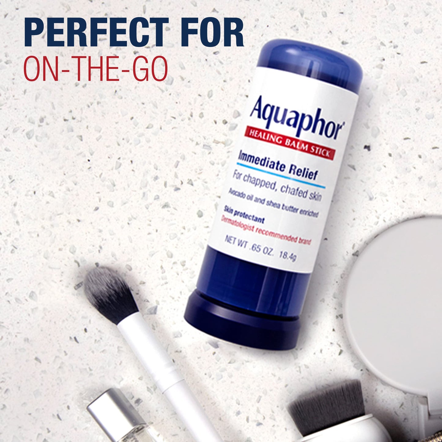 Aquaphor - Bálsamo curativo en barra, protector de piel con aceite de aguacate y manteca de karité, barra de 0.65 oz