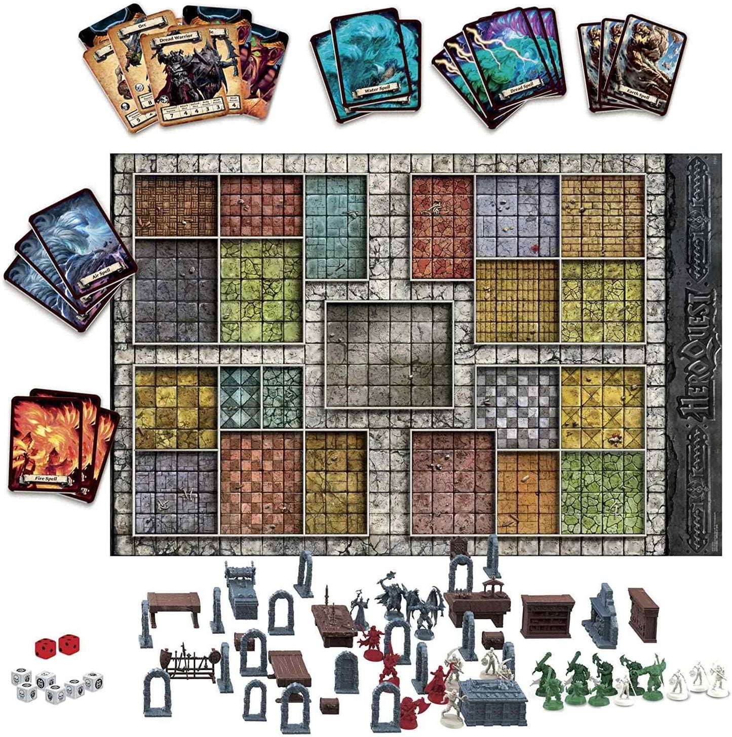 Avalon Hill Hasbro Gaming HeroQuest Juego de Mesa con Sistema de Juego, Juego de Aventura inmersiva de Mazmorras y orugas para Edades de 14 años en adelante, 2 a 5 Jugadores