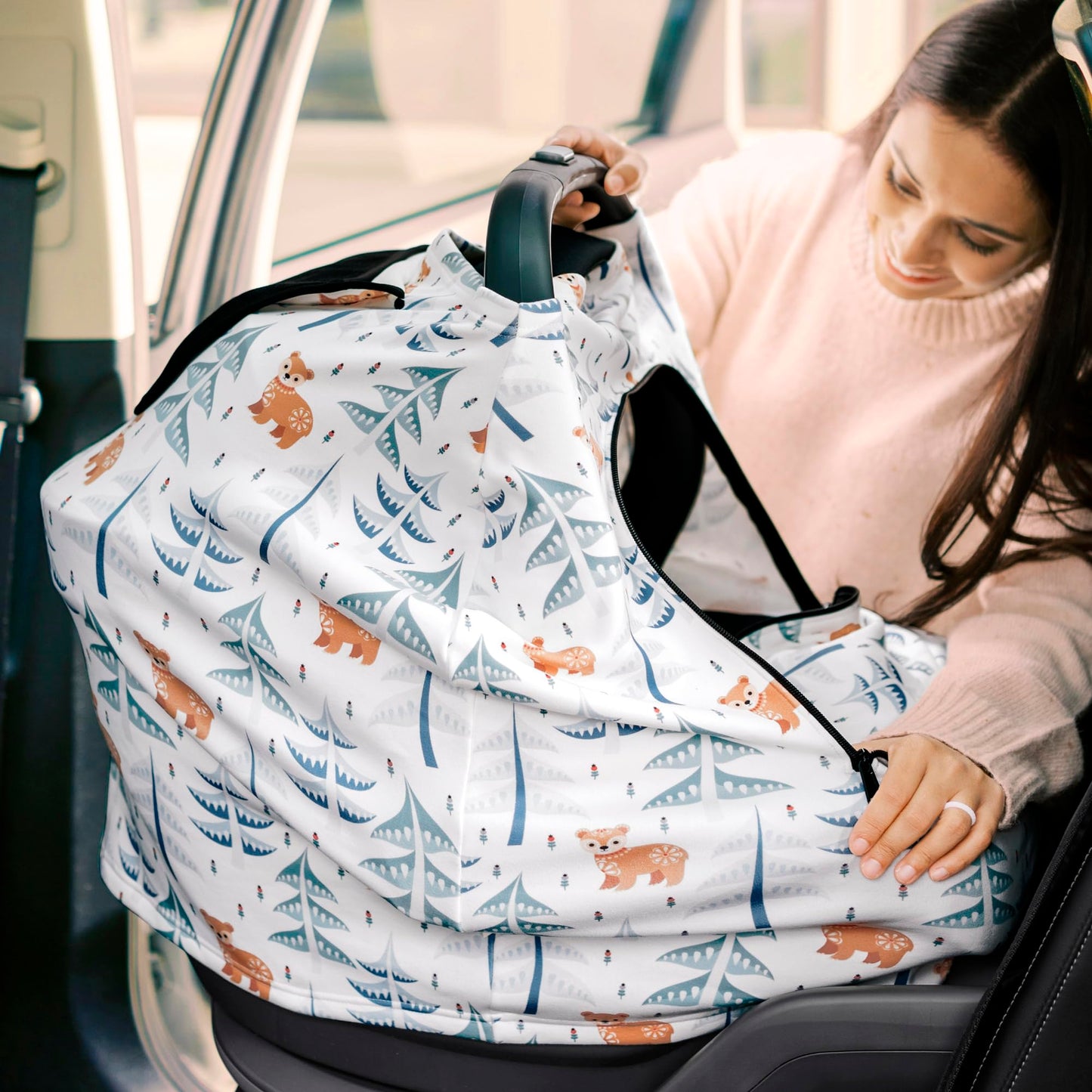 KeaBabies - Funda para asiento de coche de invierno para bebé, recién nacido, ajuste universal, para bebé niña, niño, transpirable, manta ligera, fácil de usar, toldo para carriola, lluvia, viento