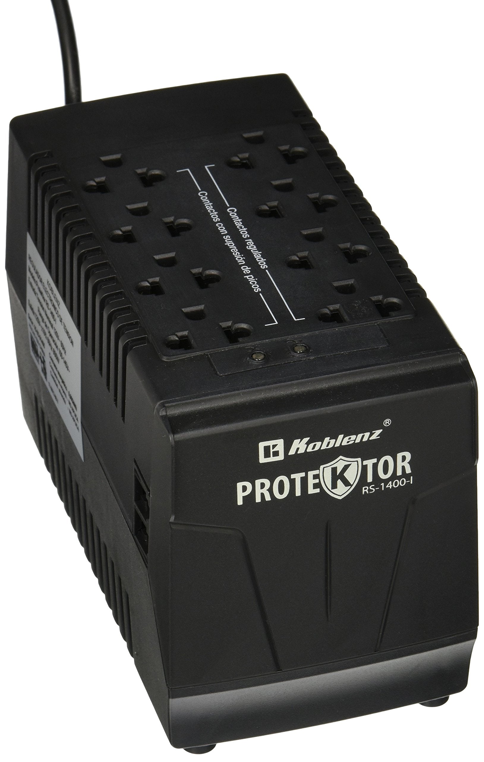 Regulador Koblenz Negro 1400 VA 600 W para Hogar y Oficina