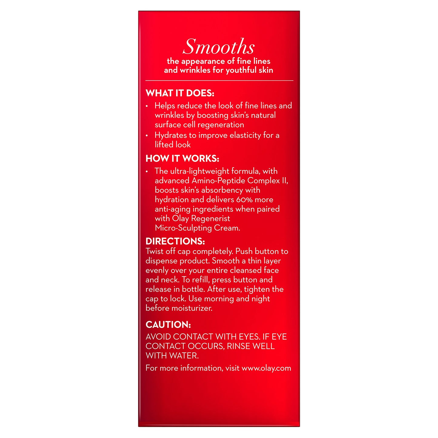 Sérum facial por Olay Regenerist Miracle Boost concentrado avanzado antienvejecimiento, sin fragancia, 1 oz