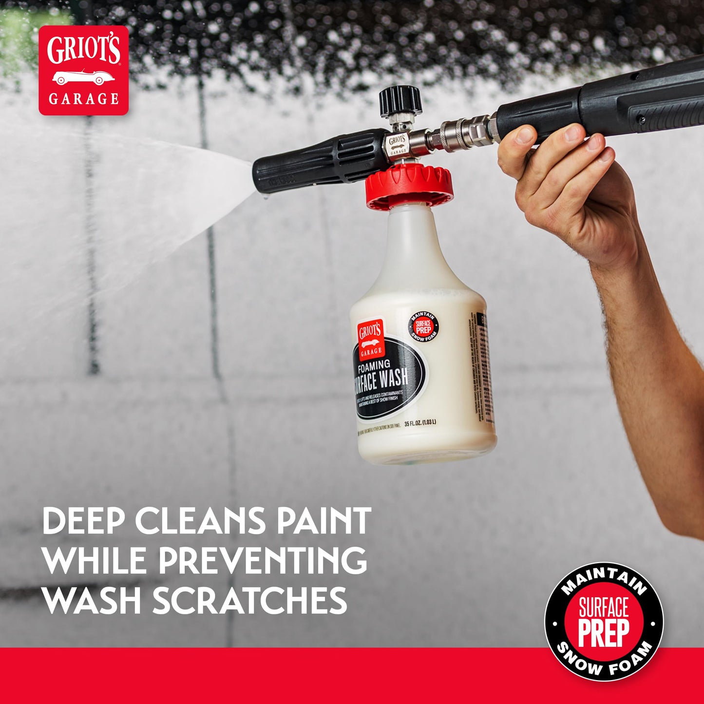 Griot's Garage Boss - Lavado de Superficies espumosas para Limpieza y Detalles de automóviles, Compatible con el Sistema de Mezcla automática de cañones de Espuma Boss, 34 onzas
