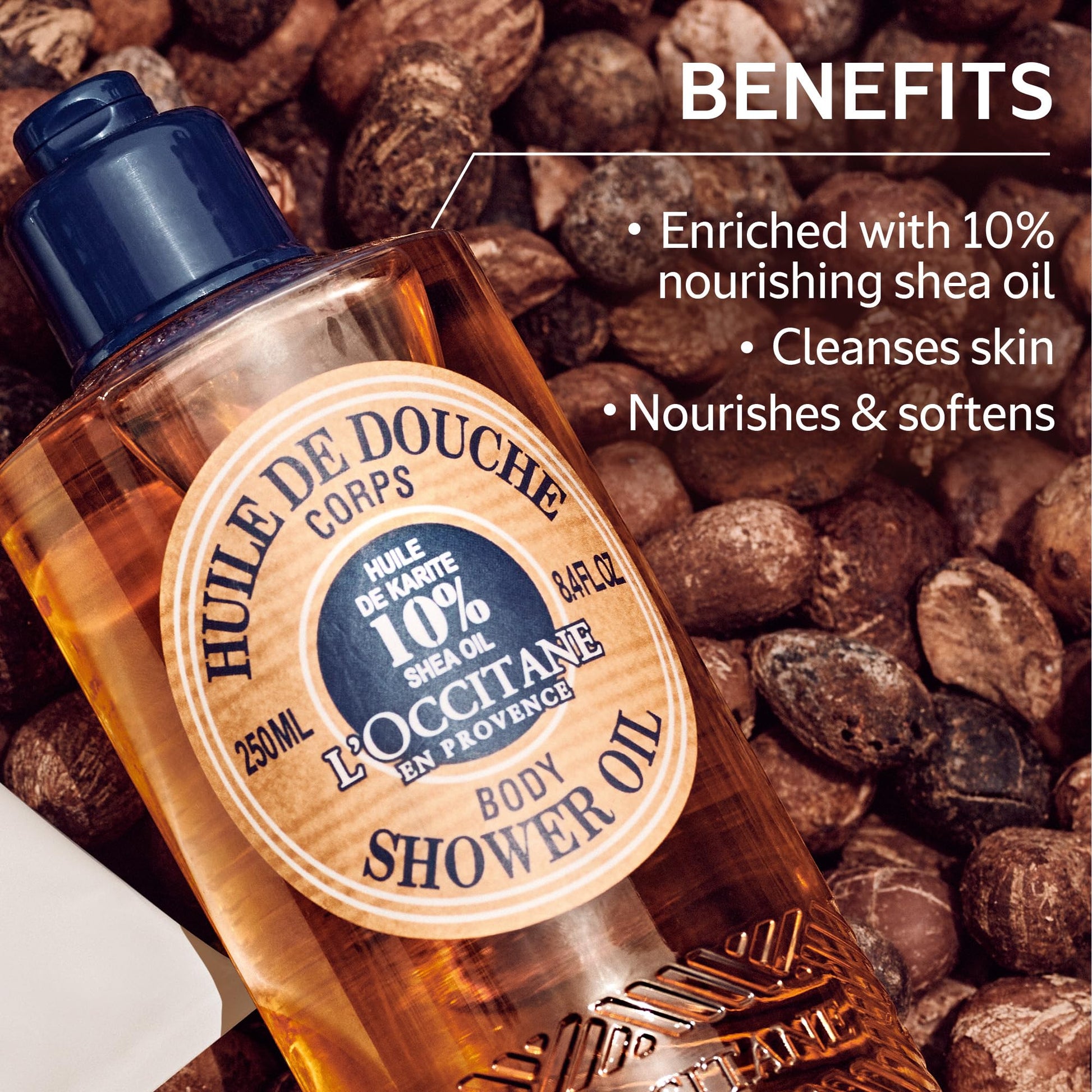 Aceite de Ducha Corporal L'Occitane Shea con 10% de Aceite de Karité