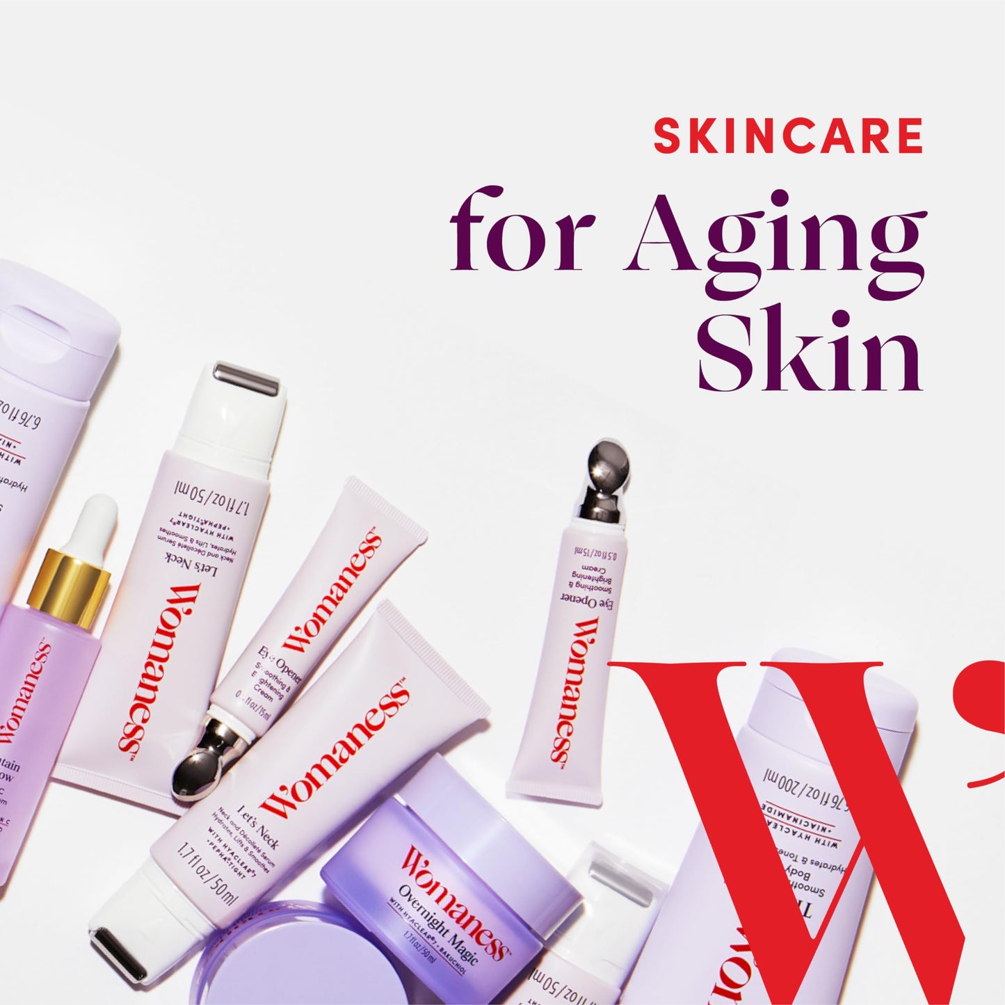 Womaness Fountain of Glow Vitamin C Face Serum - Menopause Support Brightening Serum for Improving Dull & Uneven Skin Tone - Super Antioxidant Serum of 8% Vitamin C + Plant Derived Squalane Oil (50ml)