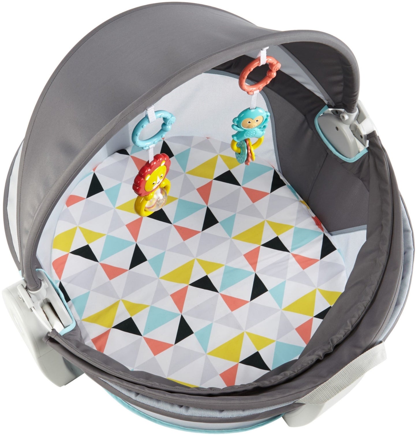 Fisher-Price On-The-Go - Cúpula para bebé, Molino de viento (Embalaje estándar), Grey/Blue/Yellow/White, n.a.