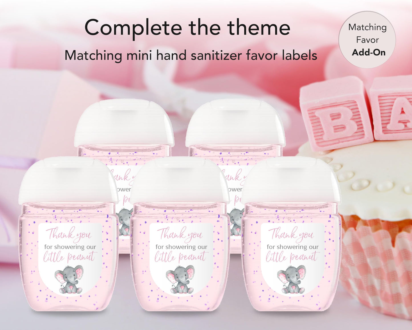 Pink Elephant Baby Shower Games - Juego Baby TRIVIA - Paquete de 25 - Actividad de ducha para niñas, diseño de elefante rosa para bebés, fiesta de revelación de género G500-TRV