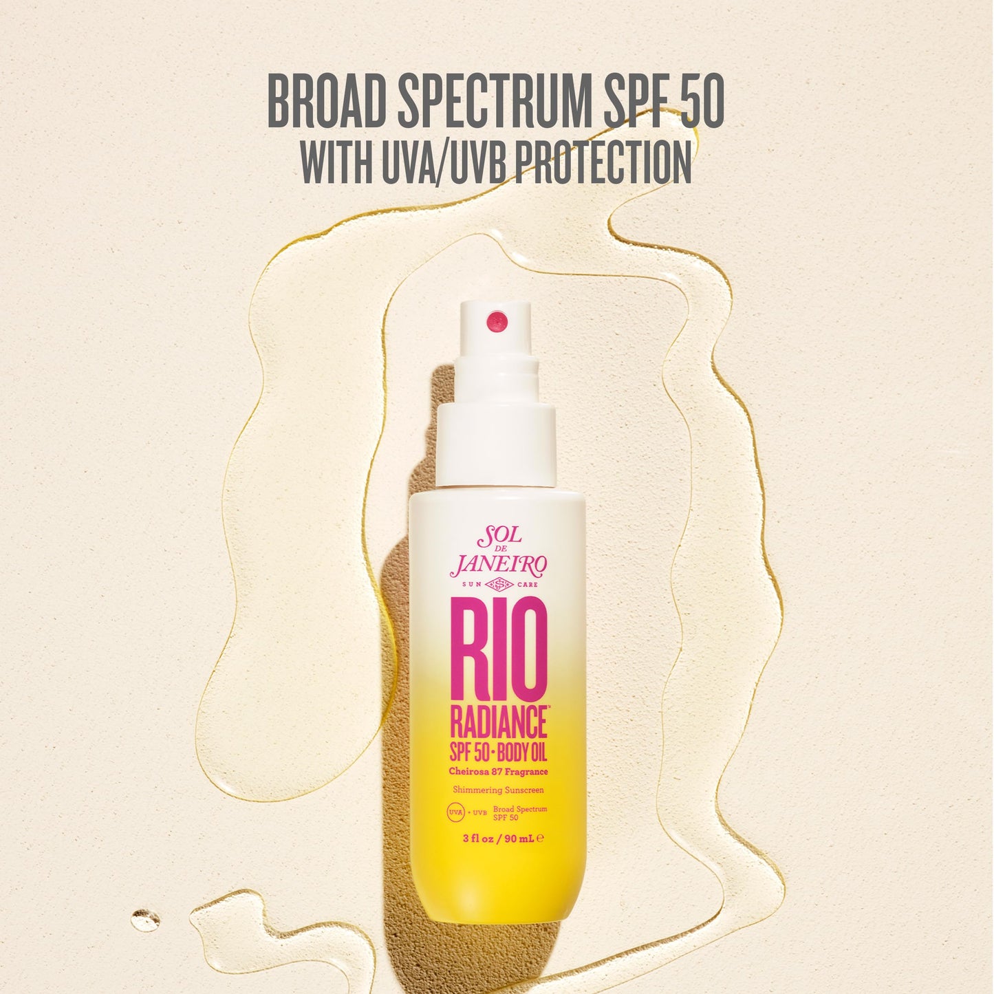 Rio Radiance SPF 50 Body Oil by Sol de Janeiro for Unisex - 3 oz Oil