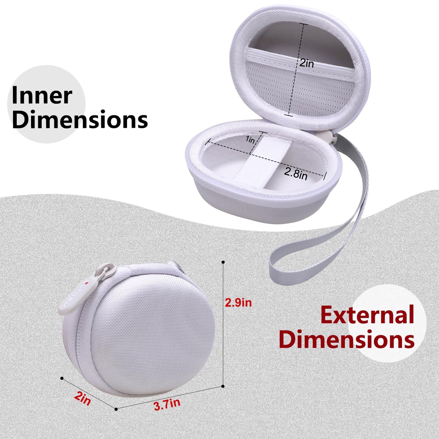 Funda para oxímetro de pulso blanco para Zacurate, Innovo, Vibeat, iHealth, Santamedical, oxímetro de pulso para niños, monitor de saturación de oxígeno en sangre (solo caso)