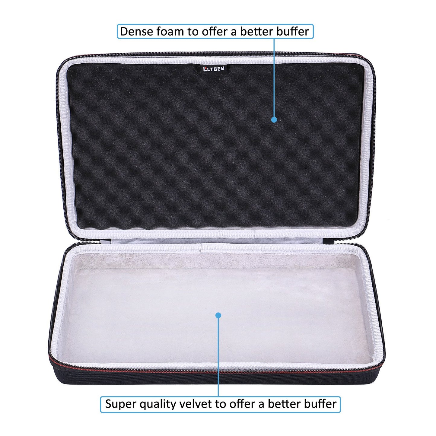LTGEM - Funda rígida de EVA para Novation Launchkey Mini teclado USB MK2, driver de 25 notas, bolsa de almacenamiento protectora de viaje