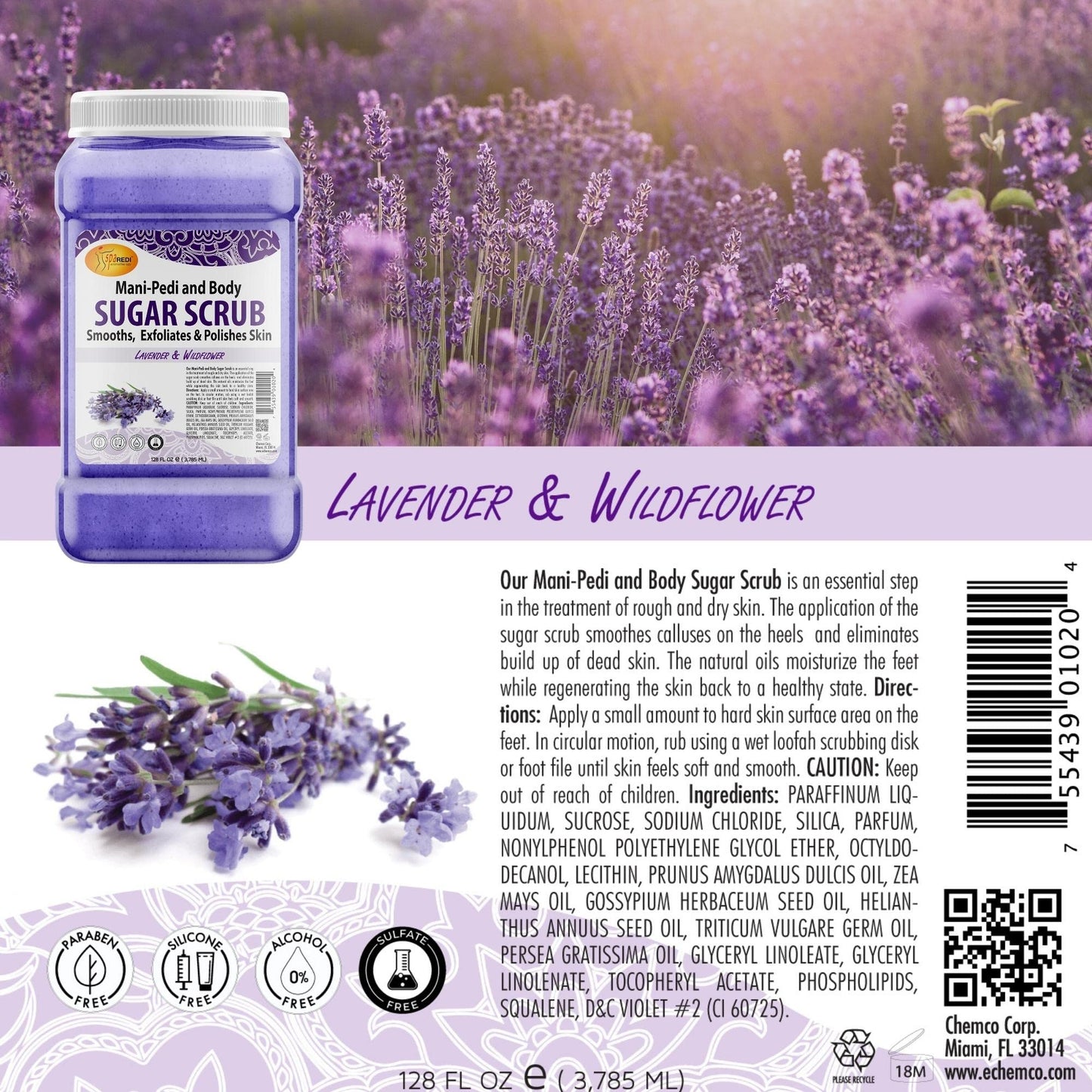 Exfoliante SPA REDI Rojo con Aceites Naturales y Vitamina E para Piel Suave y Brillante