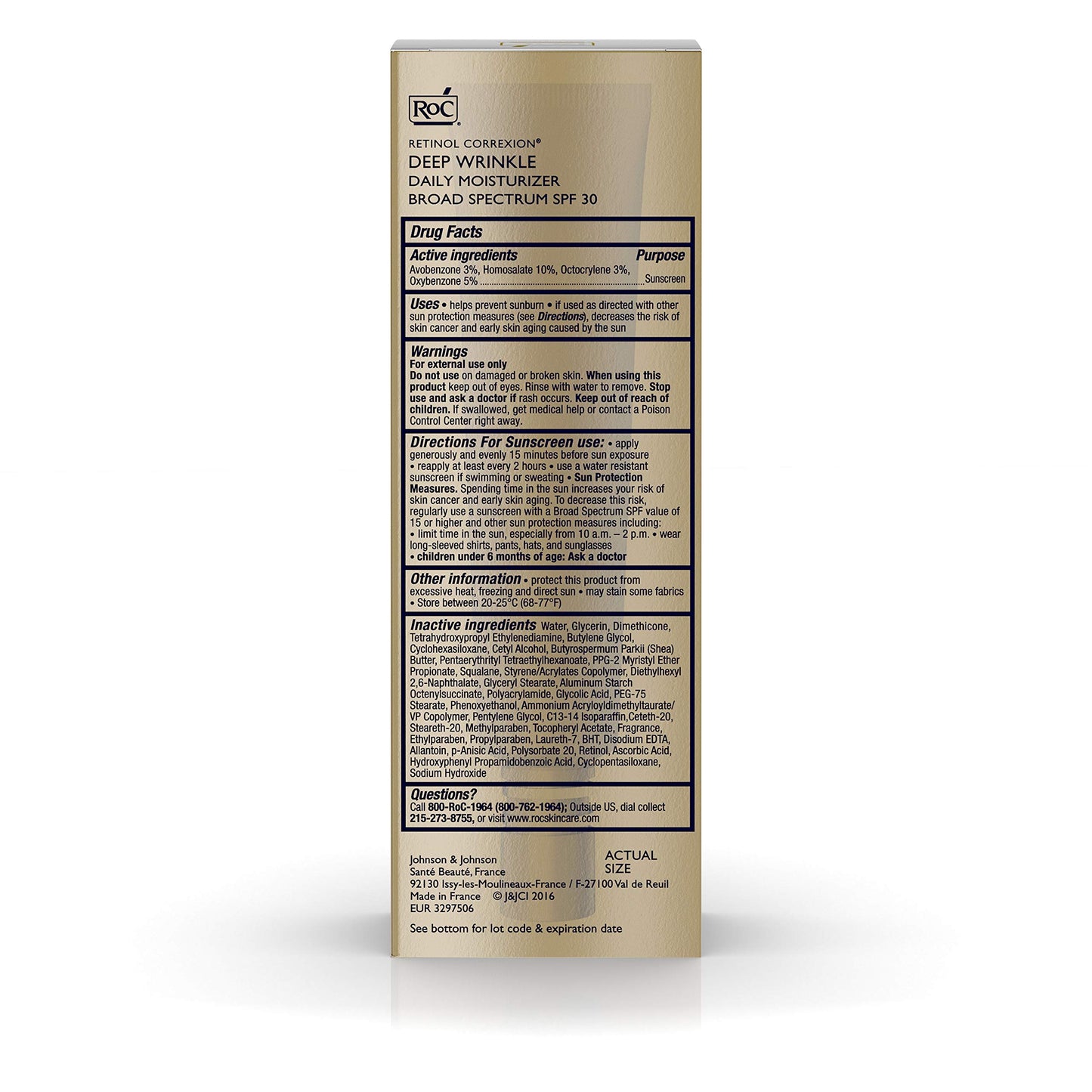 Roc Retinol Correxion Deep Wrinkle Daily Moisturizer, SPF 30, 1.0 Ounce Tube
