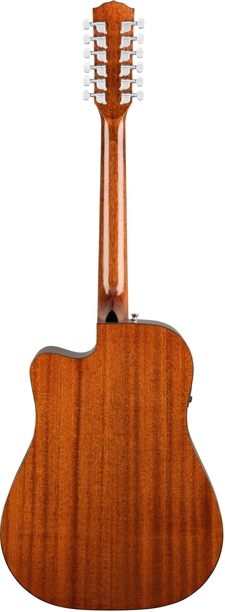 Fender 12-String Acoustic Electric Guitar, with 2-Year Warranty, with Fishman Acoustic Guitar Pickup with Tuner and Equalizer, Rounded Walnut Fingerboard, Glossed Natural Finish, Mahogany Body
