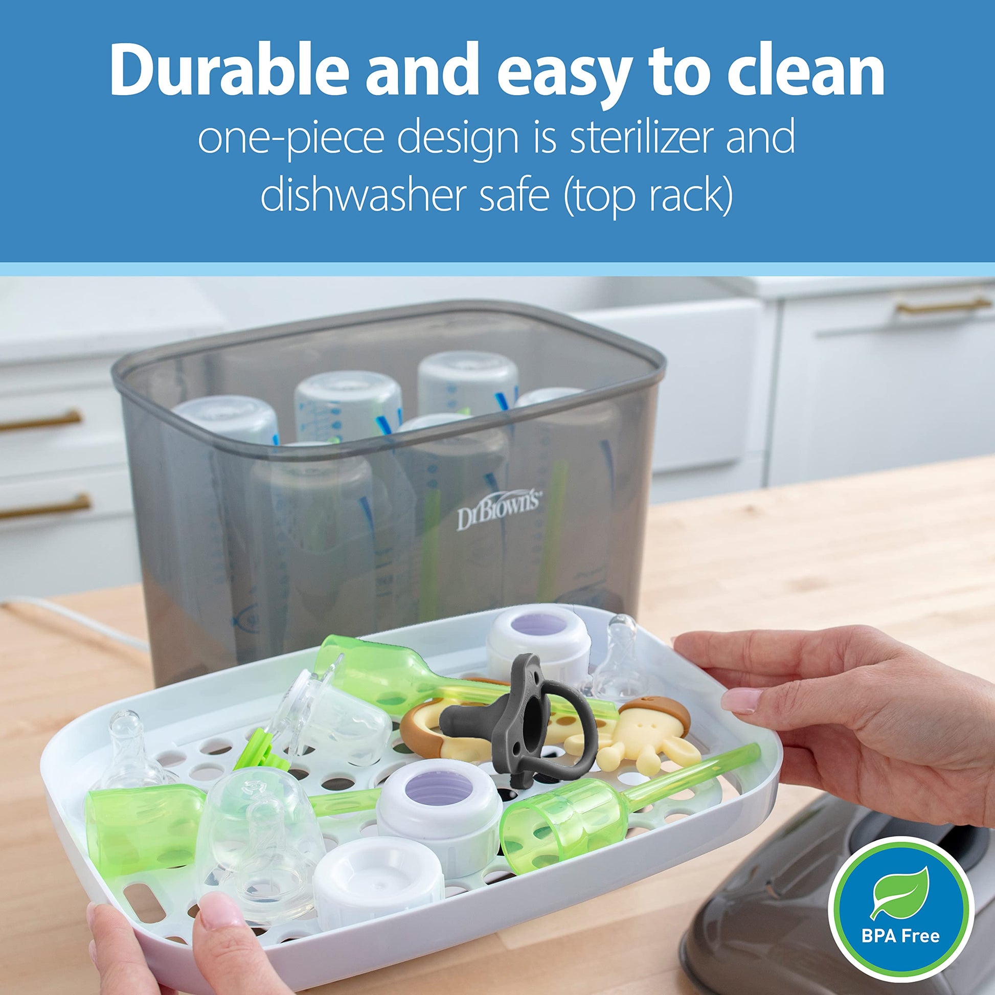 Chupete de Bebé Dr. Brown's Negro Gris Blanco Diseño Contorneado de Silicona para 0-6 Meses Paquete de 3