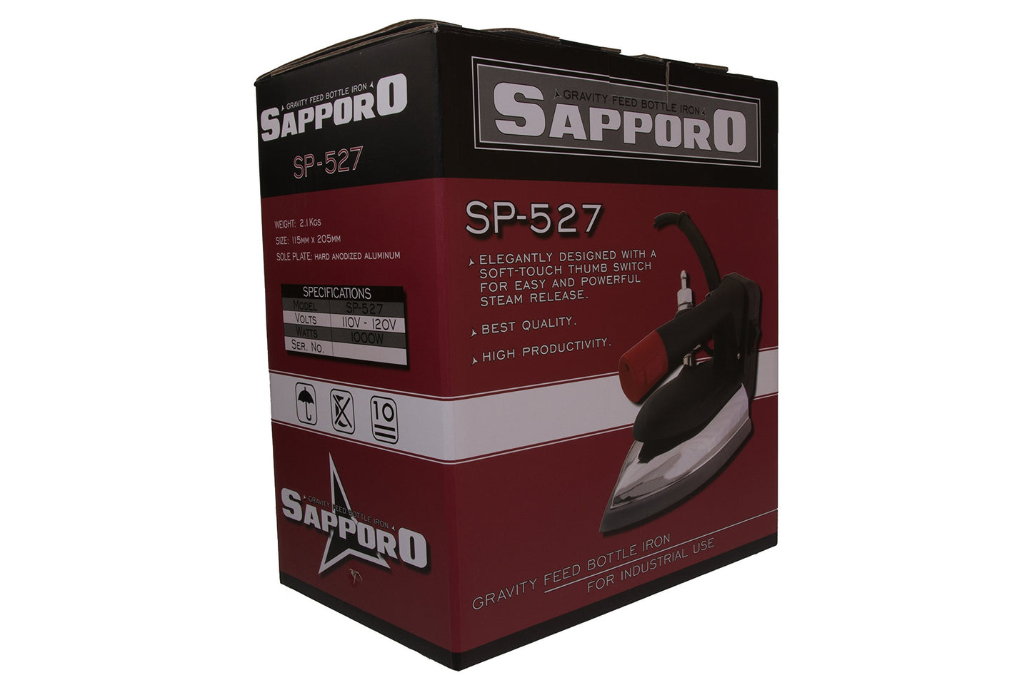 Plancha Sapporo SA-SP527 Gravity Feed Blanca