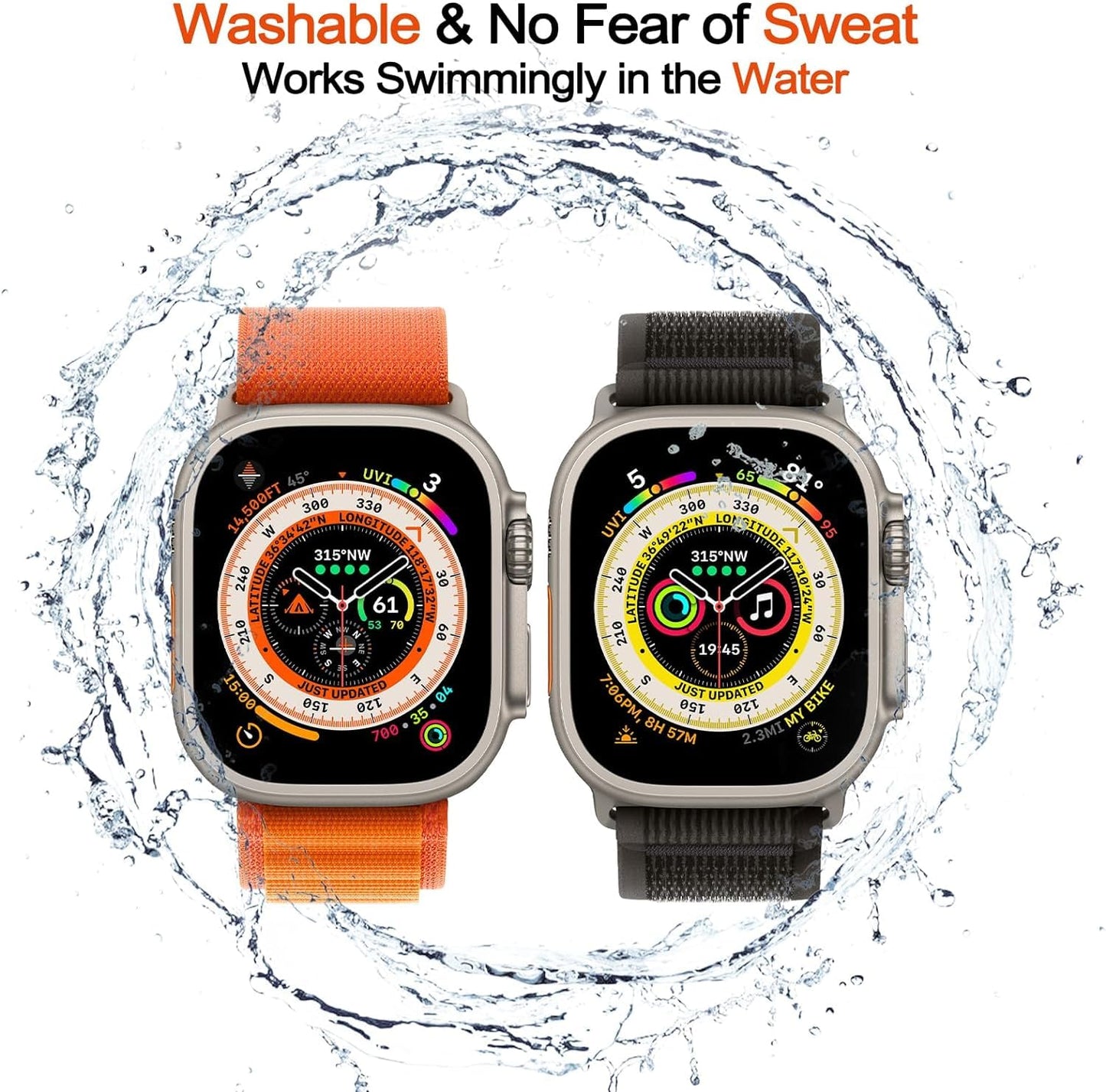 BuFan Band Case para Apple Watch 49mm 45mm 44mm 41mm 40mm para iWatch Serie 8 7 SE 6 5 4 3 2 1, Correa Deportiva Militar Resistente para Hombres y Mujeres
