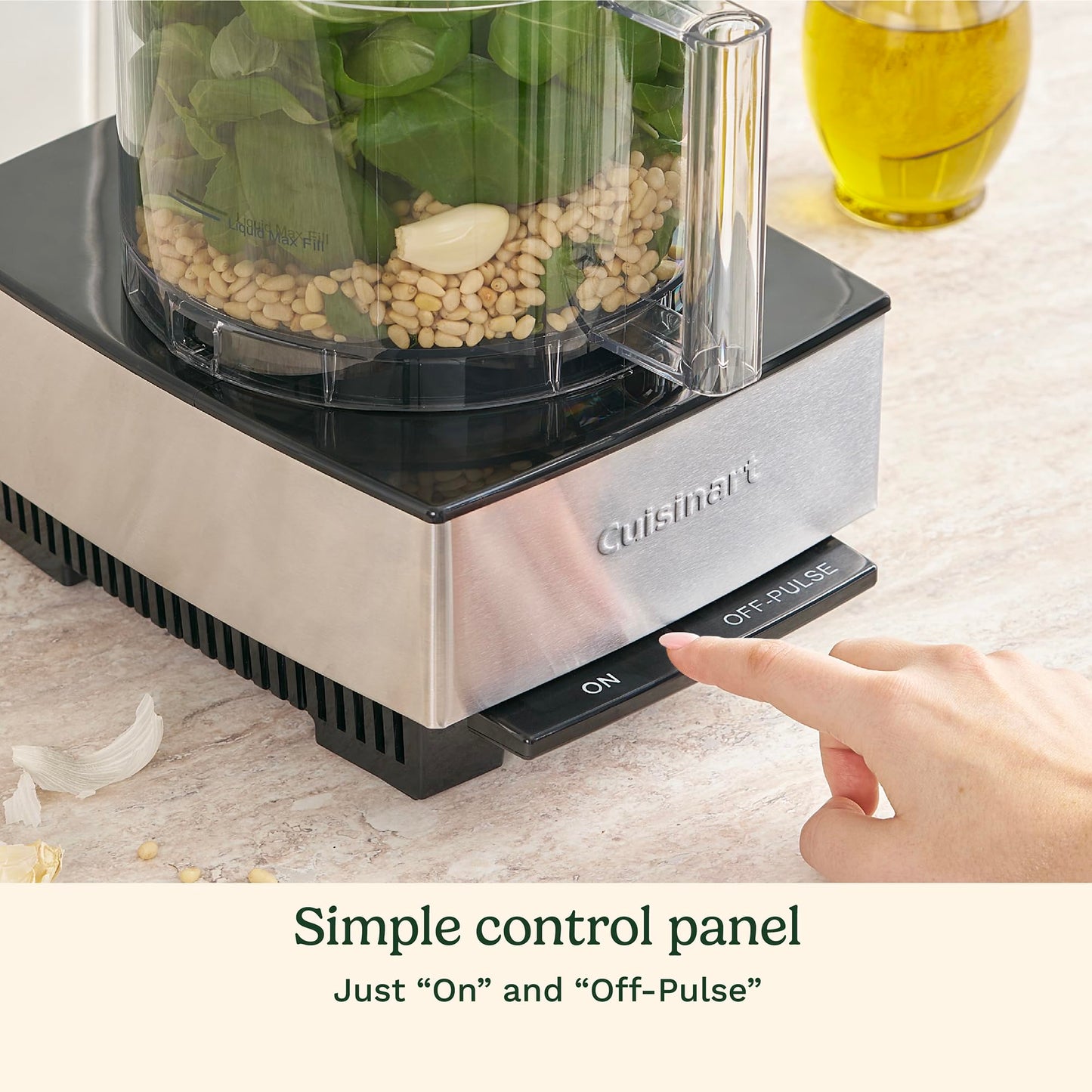 Cuisinart DFP-14BCNY - Procesador de alimentos para picar, picar, triturar, puré y amasar masa, acero inoxidable, DFP-14BCNY