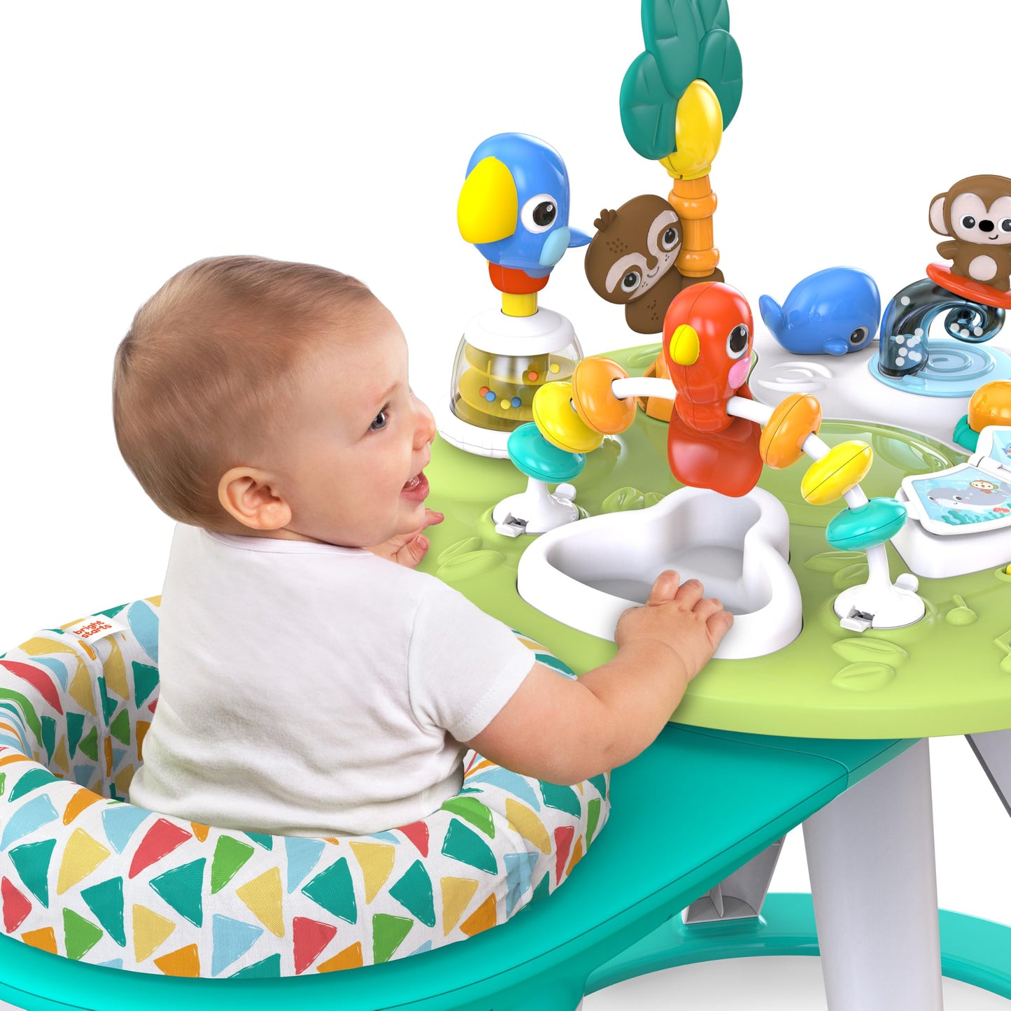 Bright Starts Around We Go - Mesa y centro de actividades 2 en 1 para caminar