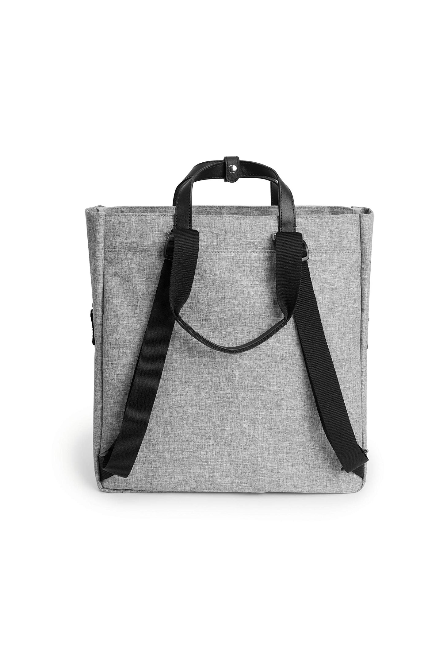 Skip Hop Mochila de pañales: Trio Convertible, 3 estilos portátiles con cambiador y accesorio para cochecito, gris jaspeado