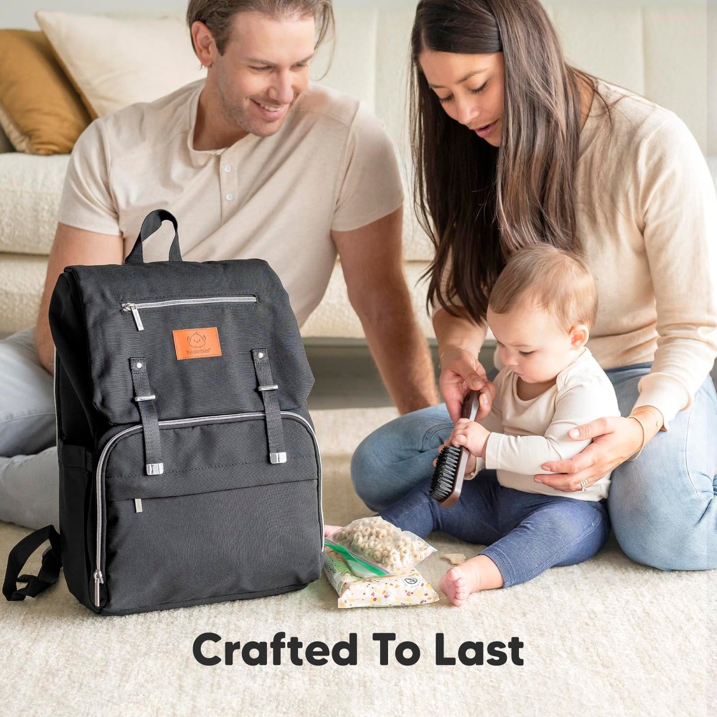 Mochila para paquete de pañale - Bolsos de viaje para bebés, impermeables y multifuncionales - Bolsos grandes para pañales - Durables y elegantes - Incluye colchoneta cambiadora (Classic Gray)