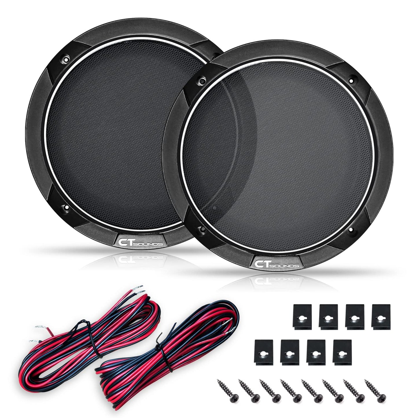 CT Sounds Meso - Altavoces coaxiales prémium de 16,5 cm, 300 W, 2 vías