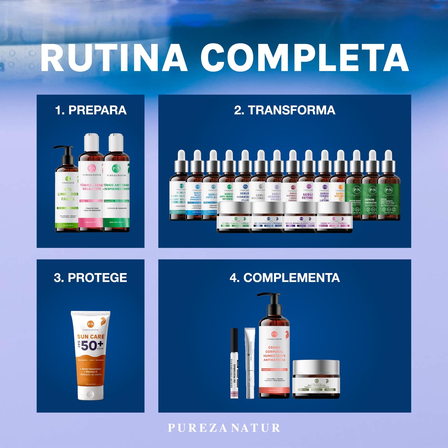 PUREZA NATUR Crema Hidratante intensiva para piel seca y mixta | Cremas faciales Hidratantes, rejuvenece, antiedad, protege la piel e hidrata 50g