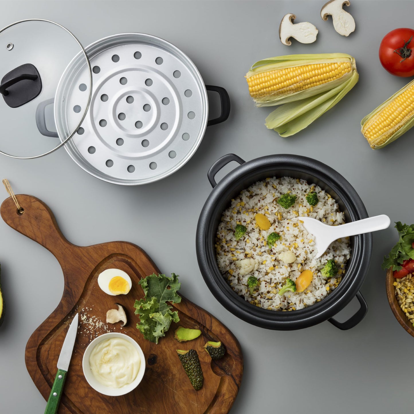 Aroma Arc arrocera y vaporizador de alimentos, 3 tazas (sin cocinar) 6 tazas (cocinado), Blanco, Paquete de 1, 1