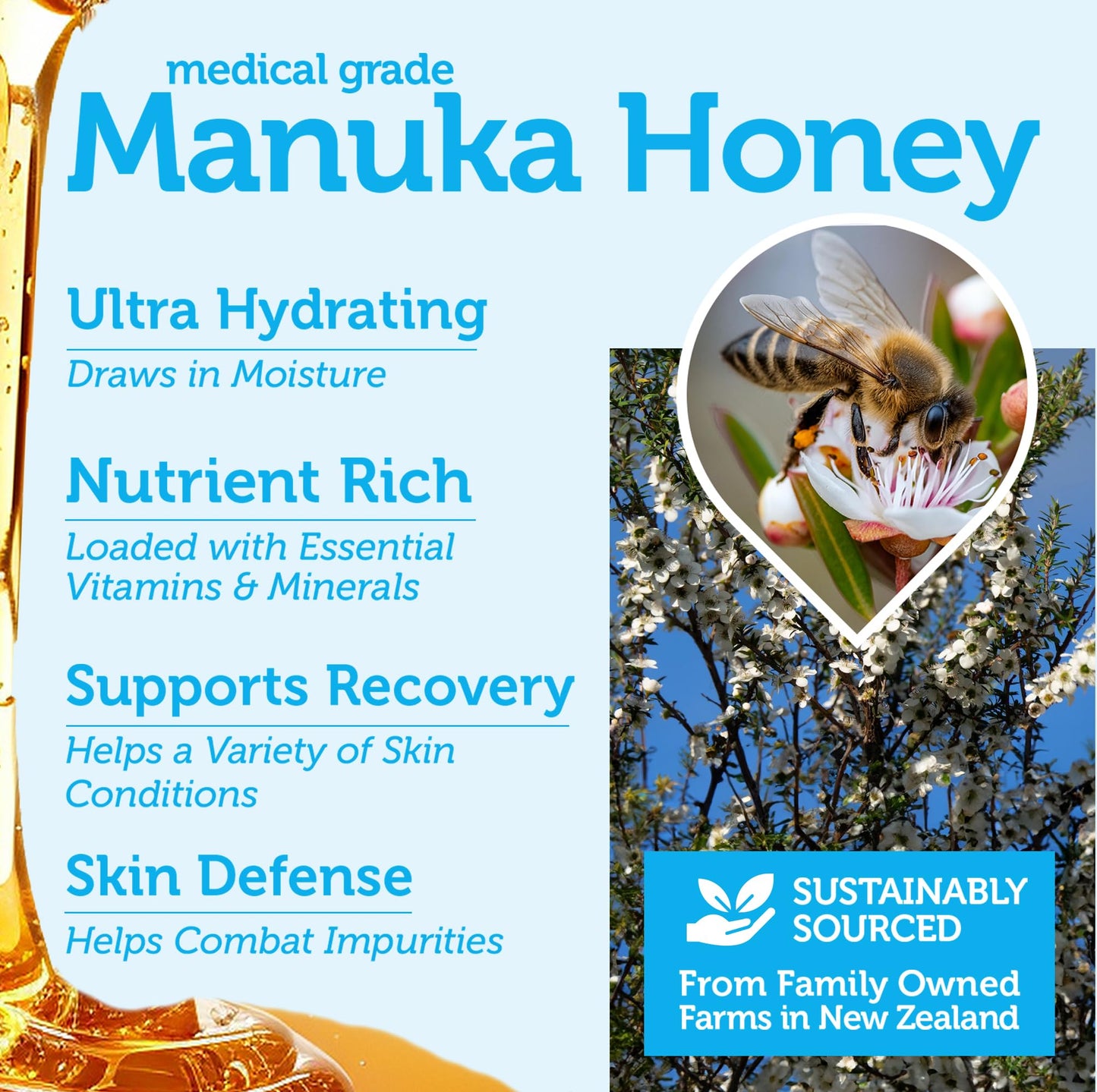 Natural Face Moisturizer Cream 4oz Advanced Healing 10-in-1 Non Greasy Formula with Organic Aloe Vera, Manuka Honey, Coconut Oil & More. Best Face Cream for Oily, Dry, Damaged & Sensitive Skin