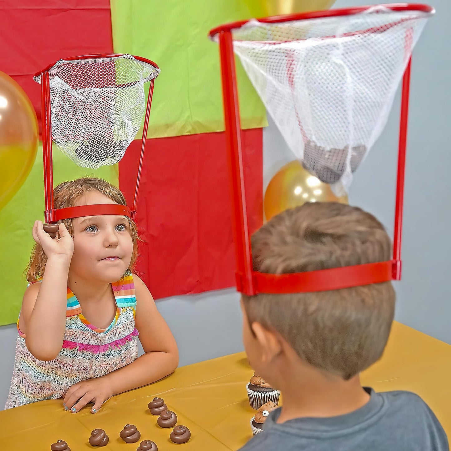 Fairly Odd Novelties Poop Shoot! Head Hoop Contest! The Hilarious White Elephant Gag Gift for Poop Emoji Enthusiasts Funny Crazy Unique Poop Game