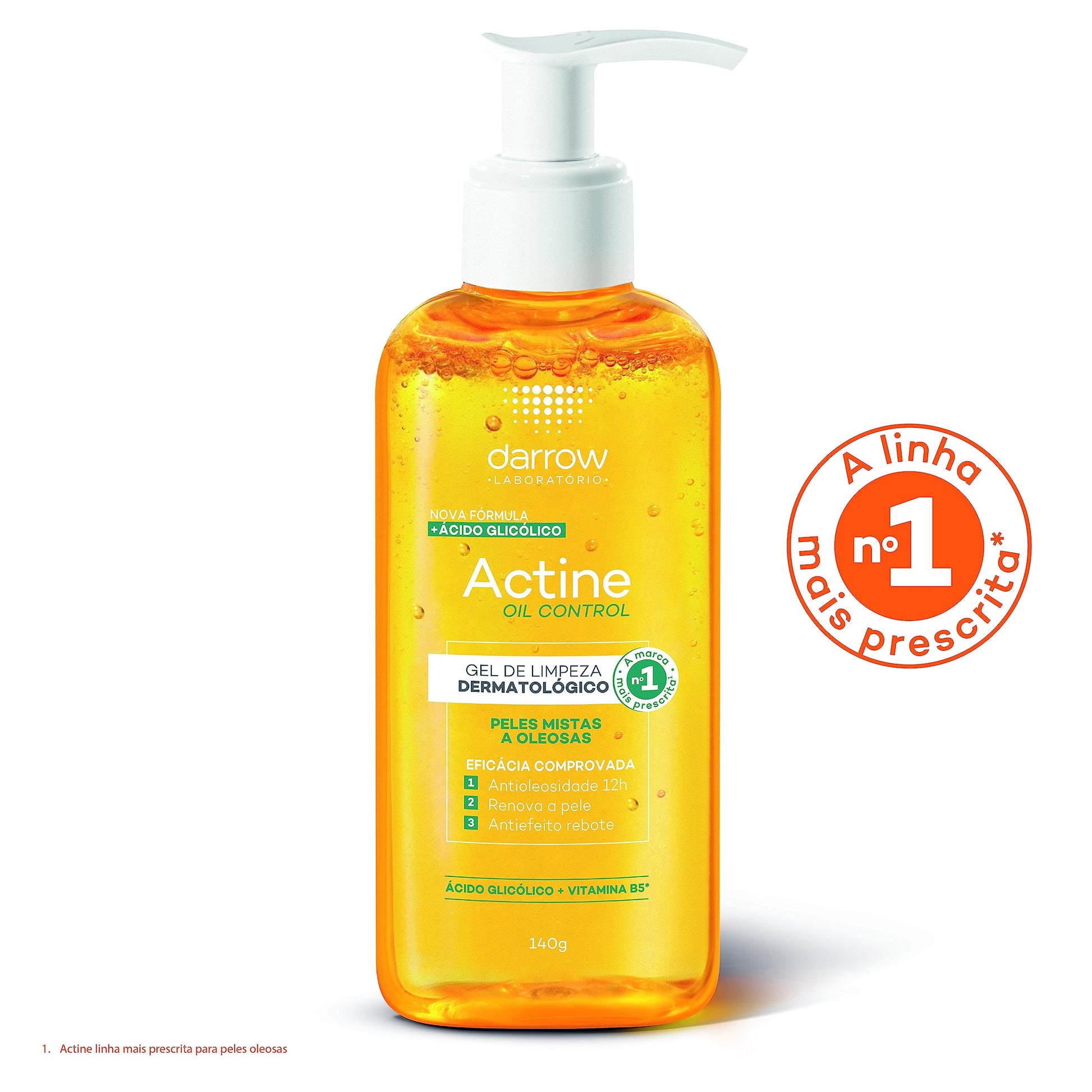 Darrow Actine Oil Control Gel Limpiador con Vitamina C, 140ml