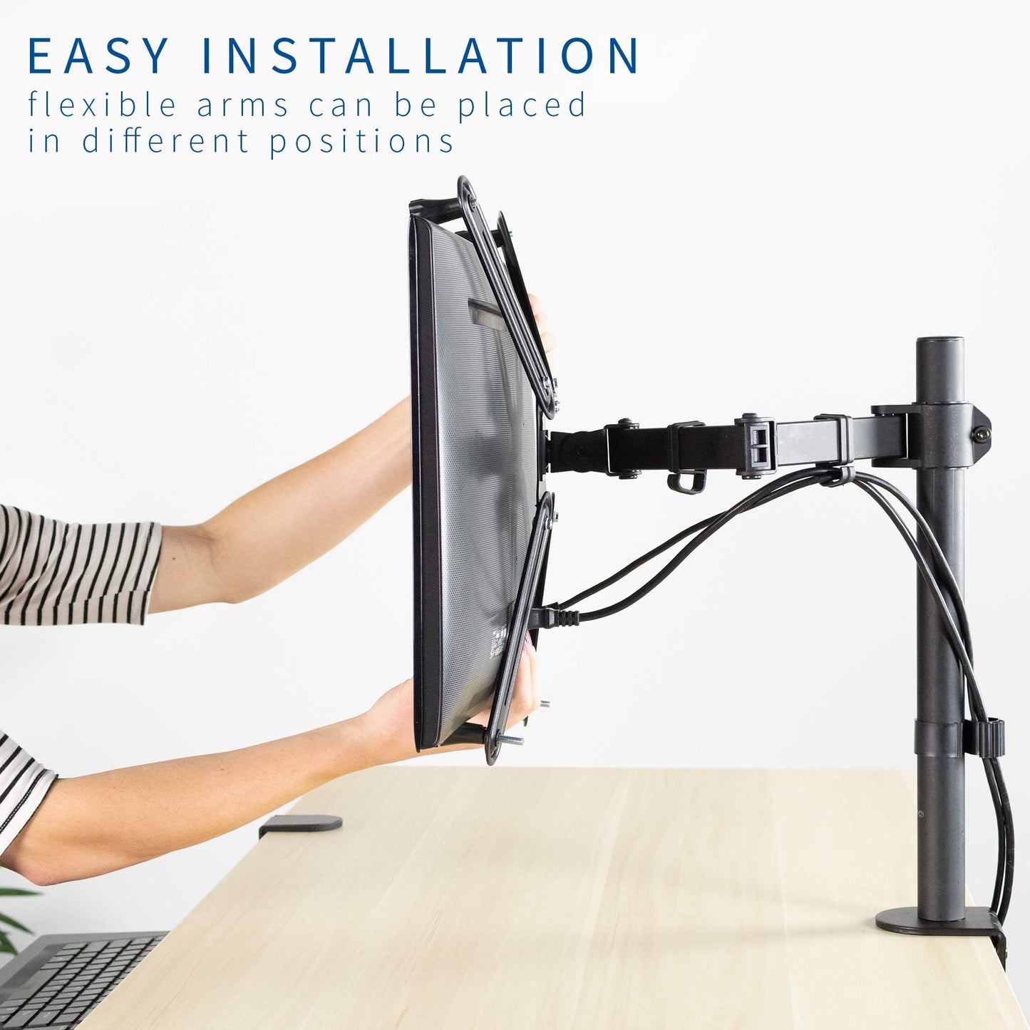 Adaptador VESA VIVO Negro Kit de Montaje para Monitor LED LCD de 13" a 27"