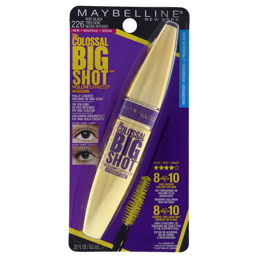 Maybelline Mascara para Pestanas a Prueba de Agua,The Colossal Big Shot, Very Black, 9.5 ml
