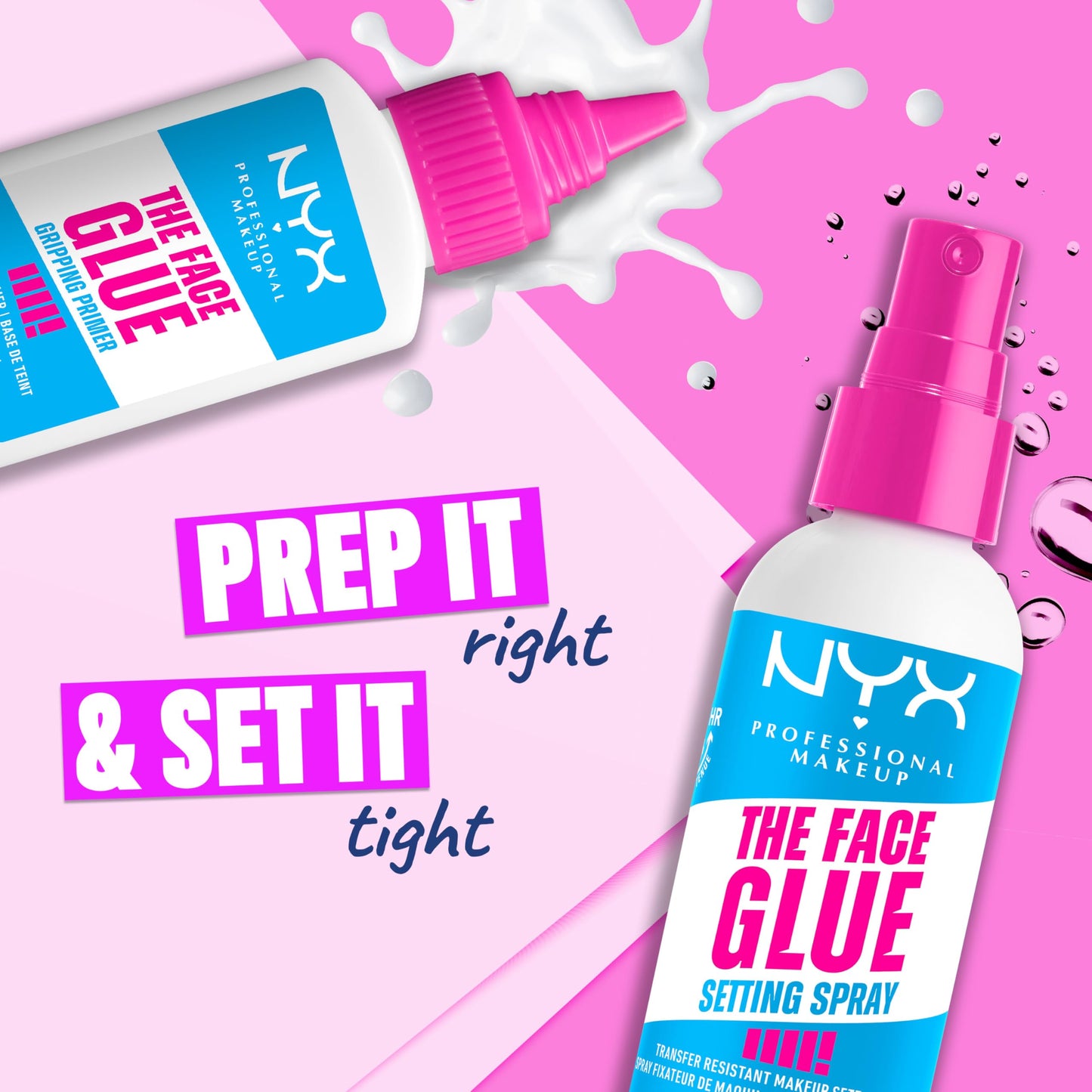 NYX PROFESSIONAL MAKEUP FACE GLUE SPRAY FIJADOR DE MAQUILLAJE (TRANSPARENTE)