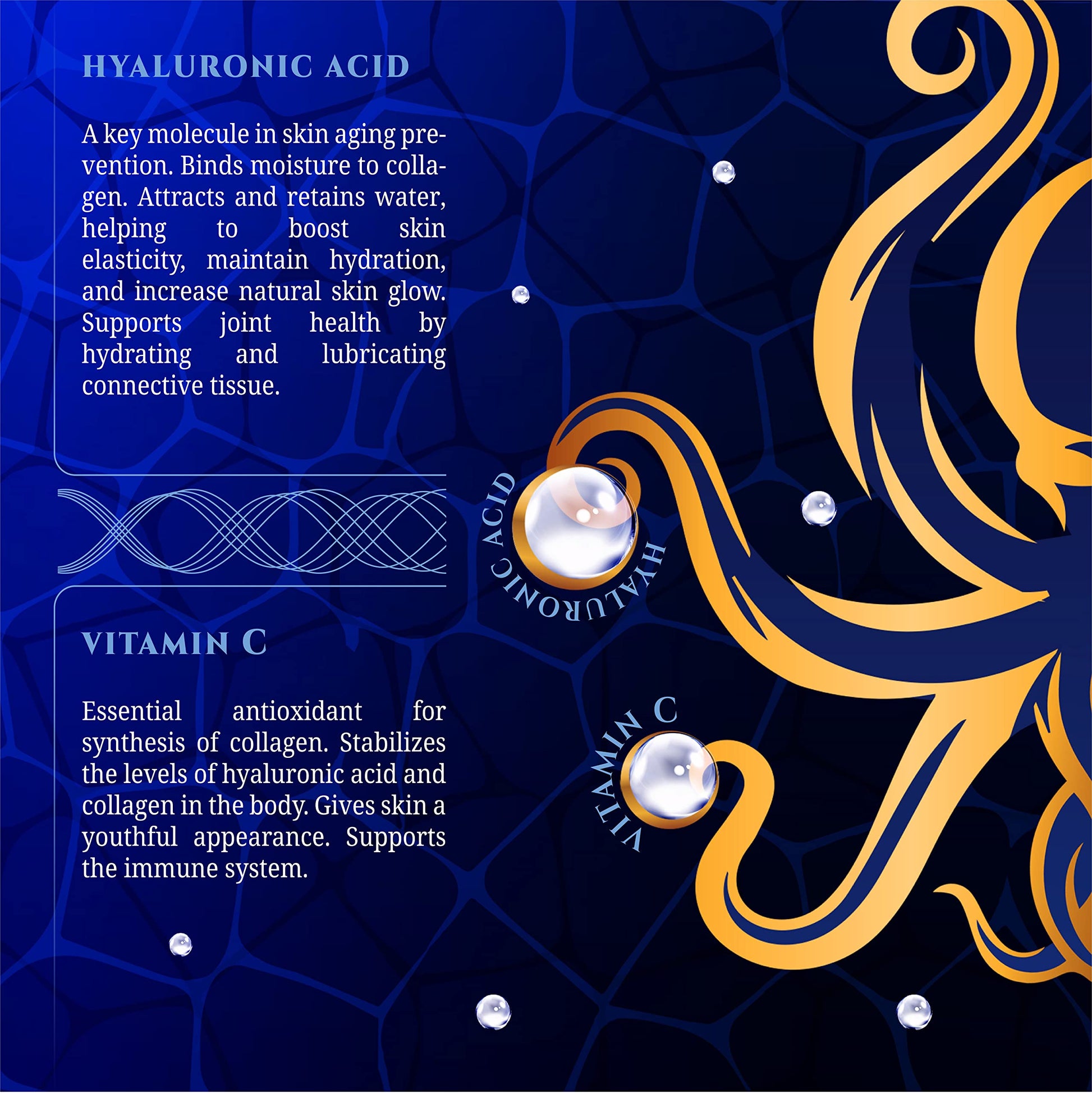 Cápsulas de Colágeno Marino Goldopus Blanco con Ácido Hialurónico y Coenzima Q10 para Piel Firme y Juntas Saludables