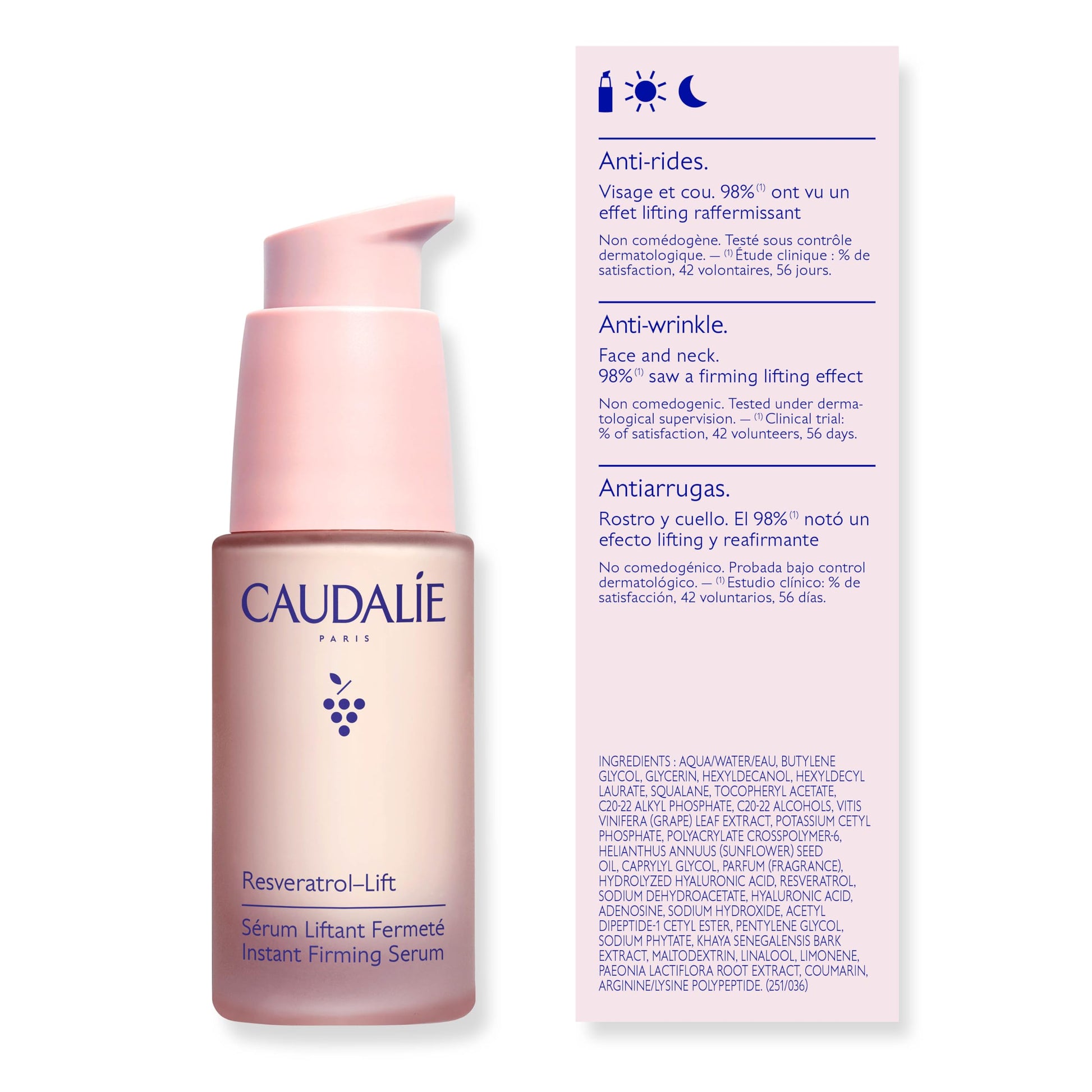 Caudalie Resveratrol Lift Serum Reafirmante Instantáneo Alternativa al Retinol