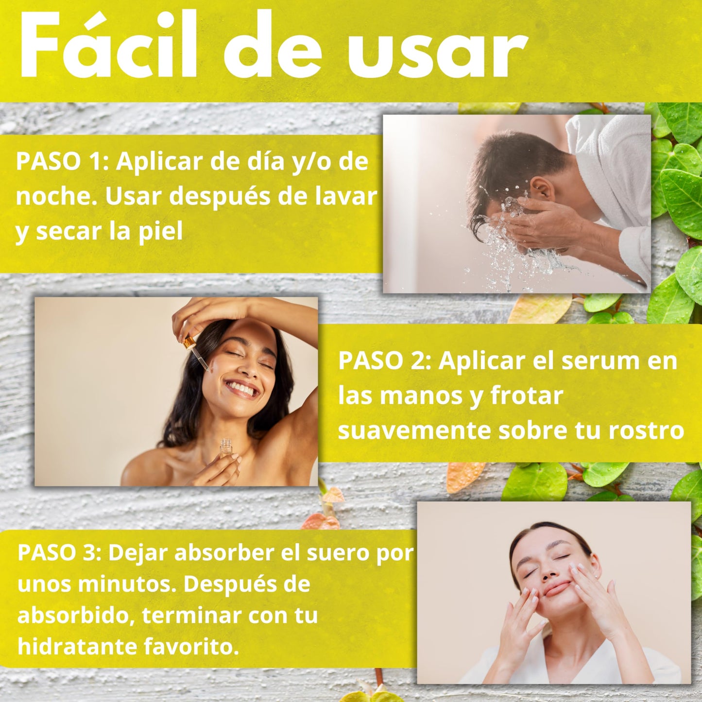 Suero Facial Anti-Arrugas con Retinol, Glicerina y Extracto de Té Verde - 52ml - Fórmula Avanzada para una Piel Renovada y Nutrida