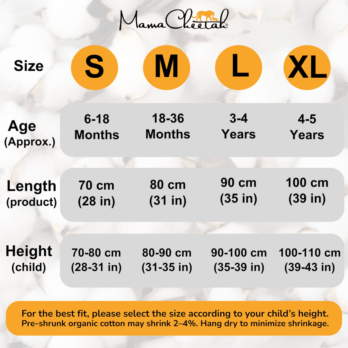 Mama Cheetah Saco de Dormir para Niños Pequeños con Pies 3T-4T, 1.0 TOG Manta Portátil de Algodón Orgánico para Bebés con Patas, Saco de Dormir para Bebés Caminantes, Saco de Dormir Grande para