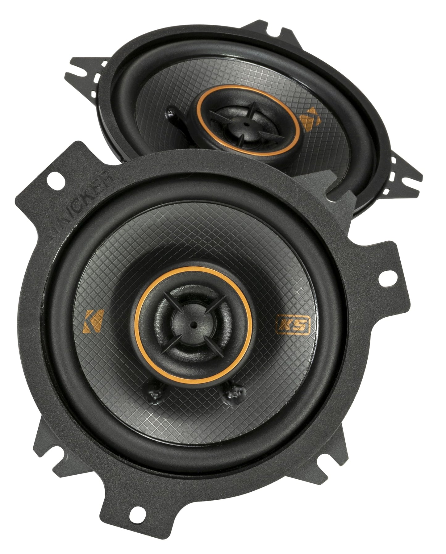 Par de altavoces coaxiales KICKER 51KSC404 de la serie KS de 4 pulgadas con tweeters de 0.5 pulgadas, 4 ohmios