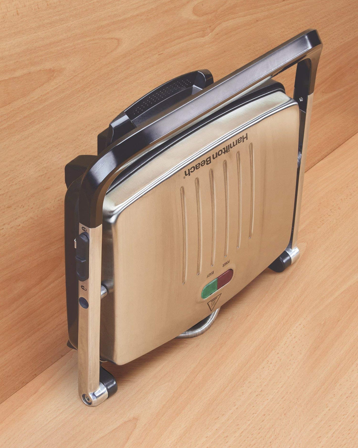 Hamilton Beach (25410) Panini Press, Sandwich Maker & Grill, Electric, 95" Cooking Surface, Stainless Steel