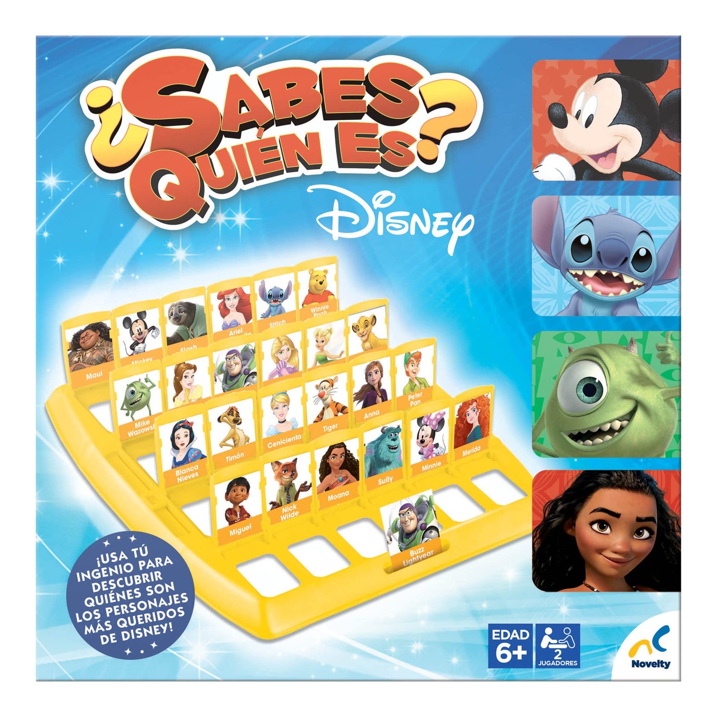 Novelty Corp Juego de Mesa ¿Sabes Quién Es?, Disney, Juego de Mesa, Juegos Clásicos y Tradicionales