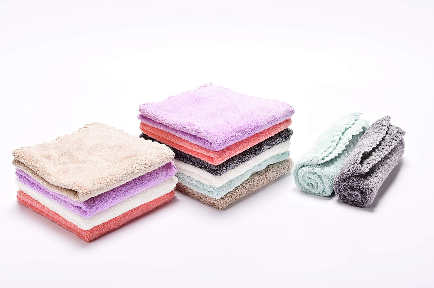 Kyapoo - Juego de 12 paños de microfibra de 12 x 12 pulgadas, extra absorbentes y suaves para recién nacidos, bebés y niños pequeños