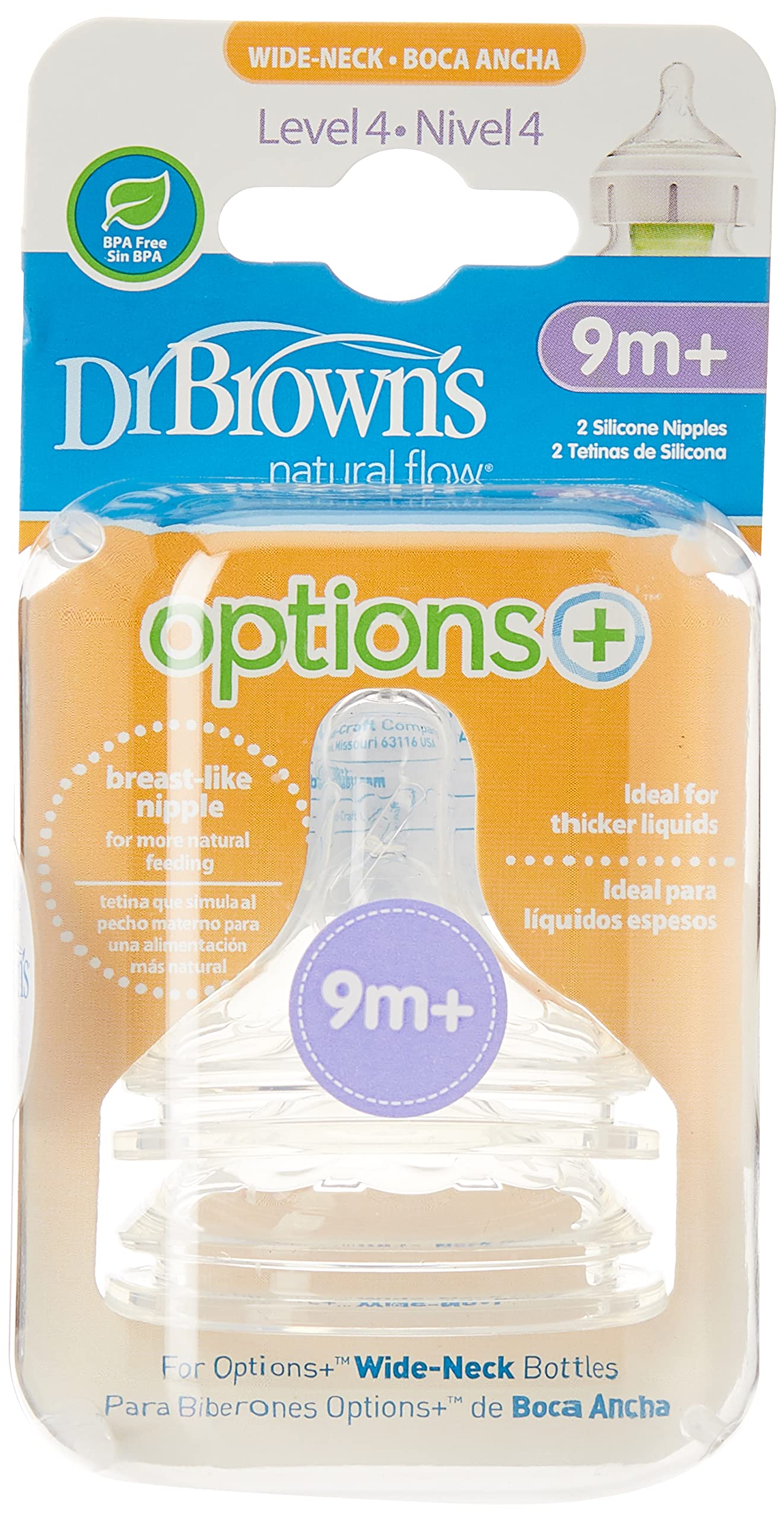 Dr. Brown's Tetina cuello ancho Options+ nivel 4