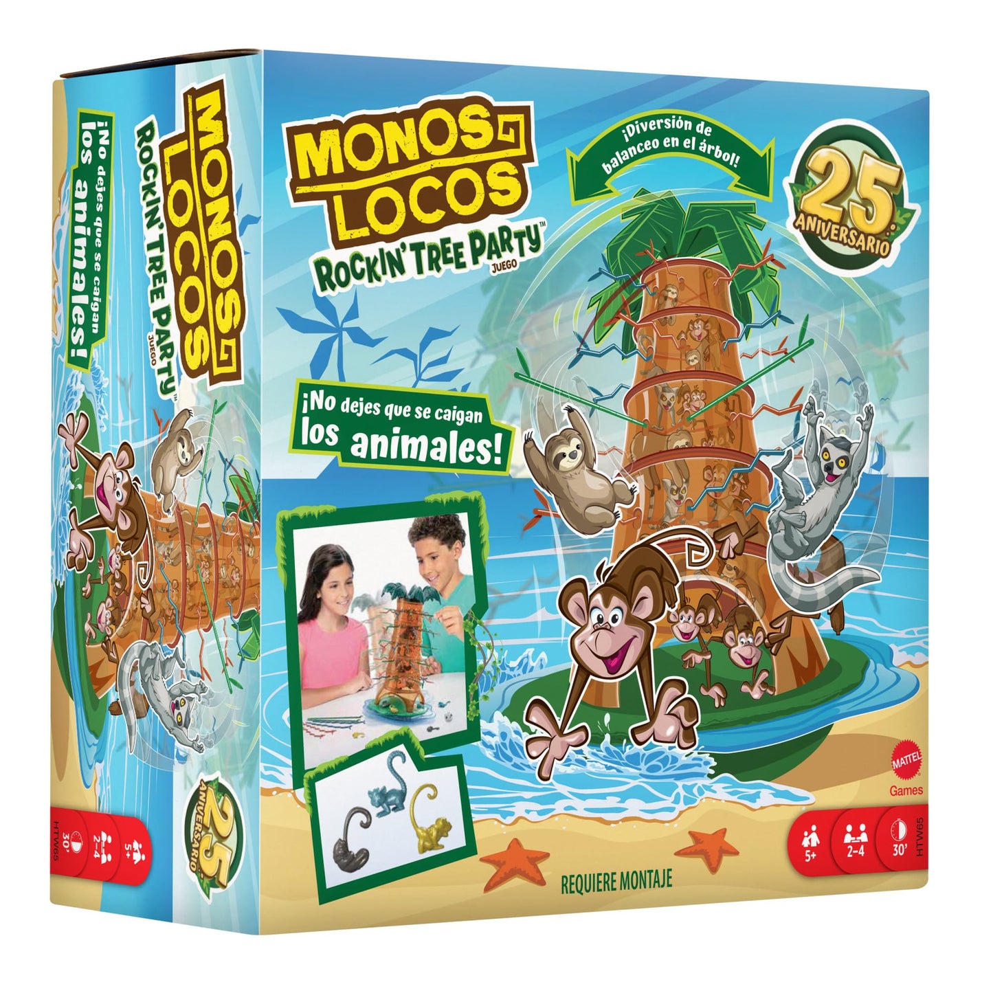 Mattel Monos Locos, Games Diversión sin Límites, Juego de Mesa, 25 Aniversario, 5+ Años