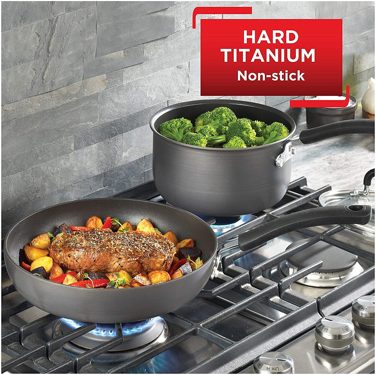 Juego de utensilios de cocina All-Clad, Gris, 8 and 10-Inch, 1