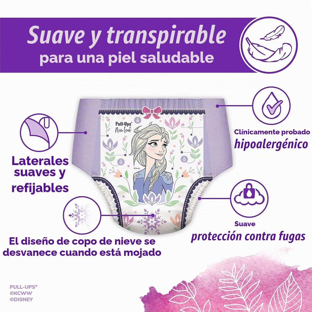 Pull-Ups New Leaf - Pantalones de entrenamiento para niñas (3T-4T, 16 unidades)