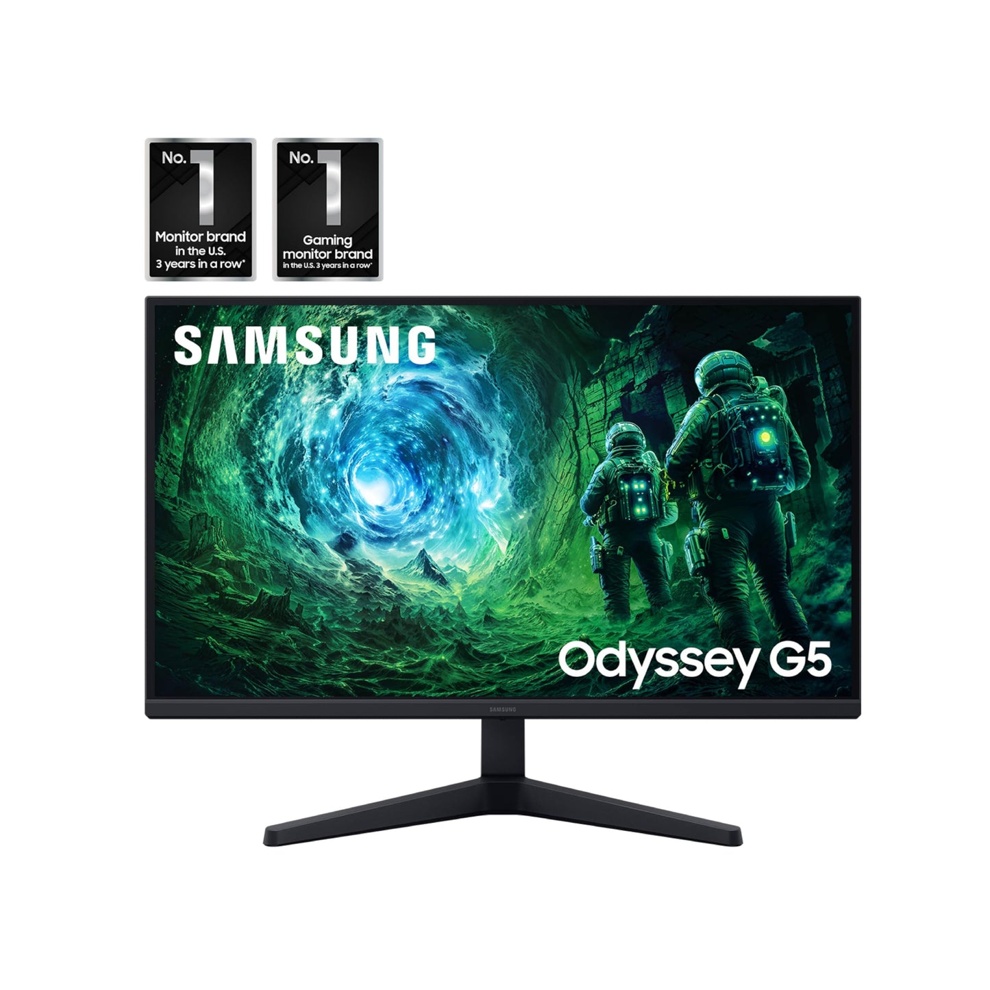 SAMSUNG - Monitor para juegos de resolución QHD Odyssey G5 G53F de 27 pulgadas, HDR10, frecuencia de actualización de 200 Hz, panel IPS, AMD FreeSync Premium, ecualizador negro, interruptor de fuente