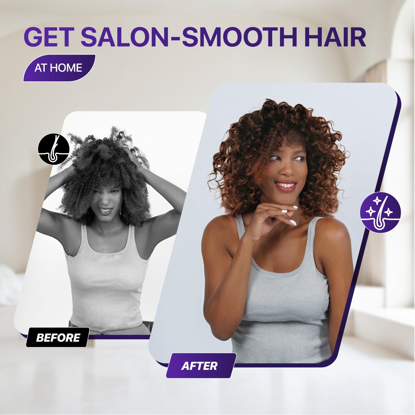 Capó secador de pelo – Gorro secador de pelo suave para el hogar – Kit de secador de pelo con diadema integrada, acelera el tiempo de secado en casa, se utiliza para acondicionamiento profundo, estilo portátil (morado)